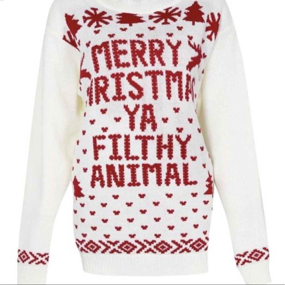 MERRY CHRISTMAS YA FILTHY ANIMAL SWEATER